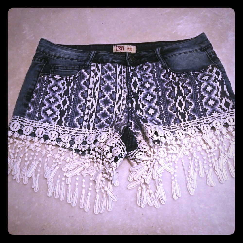 Aztec Print Shorts